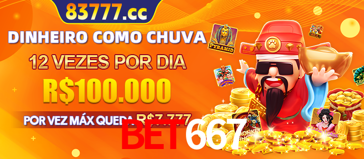 Banner do programa de recompensas Recomende para amigos do BET667, detalhando os bônus por convidar amigos, com prêmios que chegam a R$288.888.